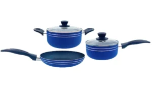 Bateria de ollas 5 piezas azul Behome