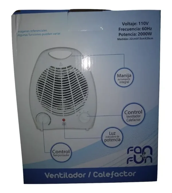 Ventilador Calefactor 2000W