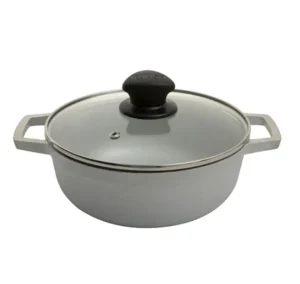 Caldero IMUSA Natural Original 30 cm con tapa de vidrio