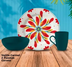 Vajilla 2 puestos 6 piezas Carmel